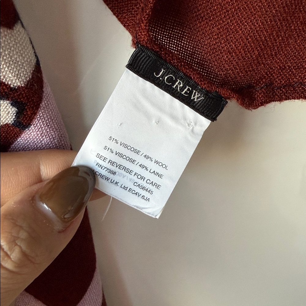 J Crew Geometric Patterned Scarf - Picture 6 of 8